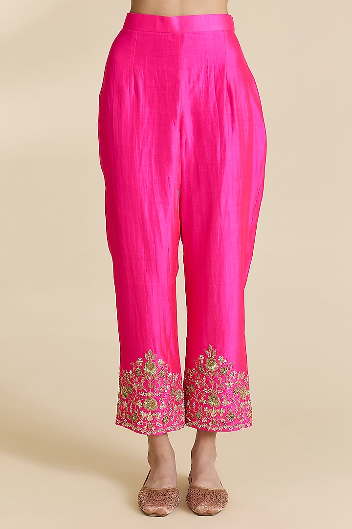 Yellow Spun Zardosi Work Kurta Set by SURBHI SHAH at Pernia's Pop Up Shop
