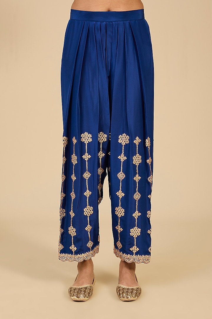 Emerald Green Spun Silk Marori Work Kurta Set by Surbhi Shah at Pernia's Pop Up Shop