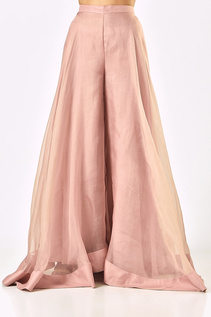 Rose Gold Embroidered Cape Set by SURBHI SHAH at Pernia's Pop Up Shop