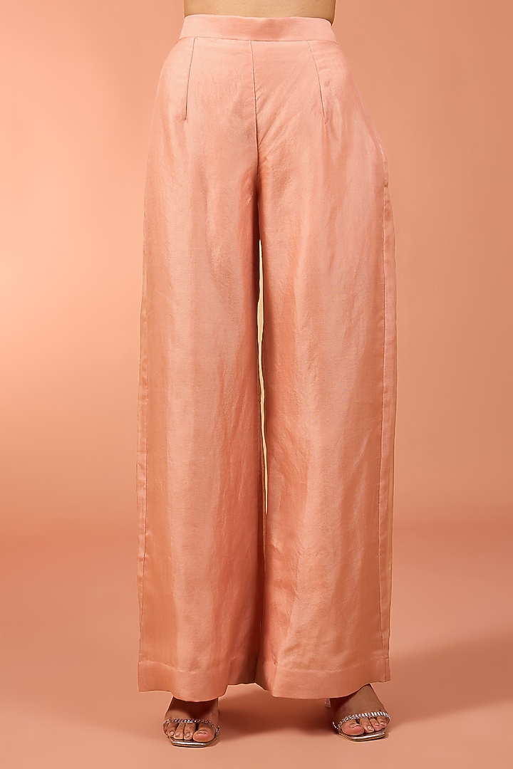 Peach Georgette Sequins Work Kurta Set by SURBHI SHAH at Pernia's Pop Up Shop
