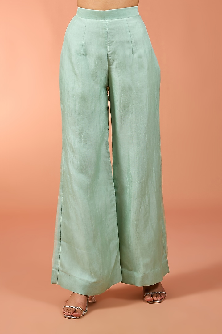 Mint Green Georgette Sequins Work Kurta Set by SURBHI SHAH at Pernia's Pop Up Shop
