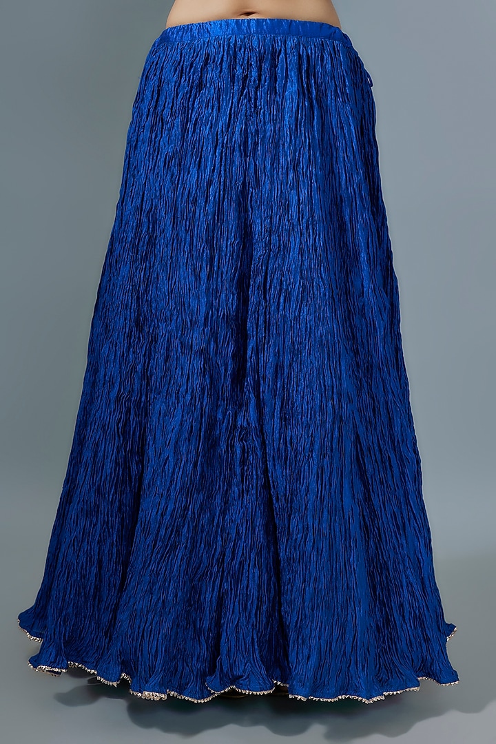 Midnight Blue Crush Skirt Set by SURBHI SHAH at Pernia's Pop Up Shop