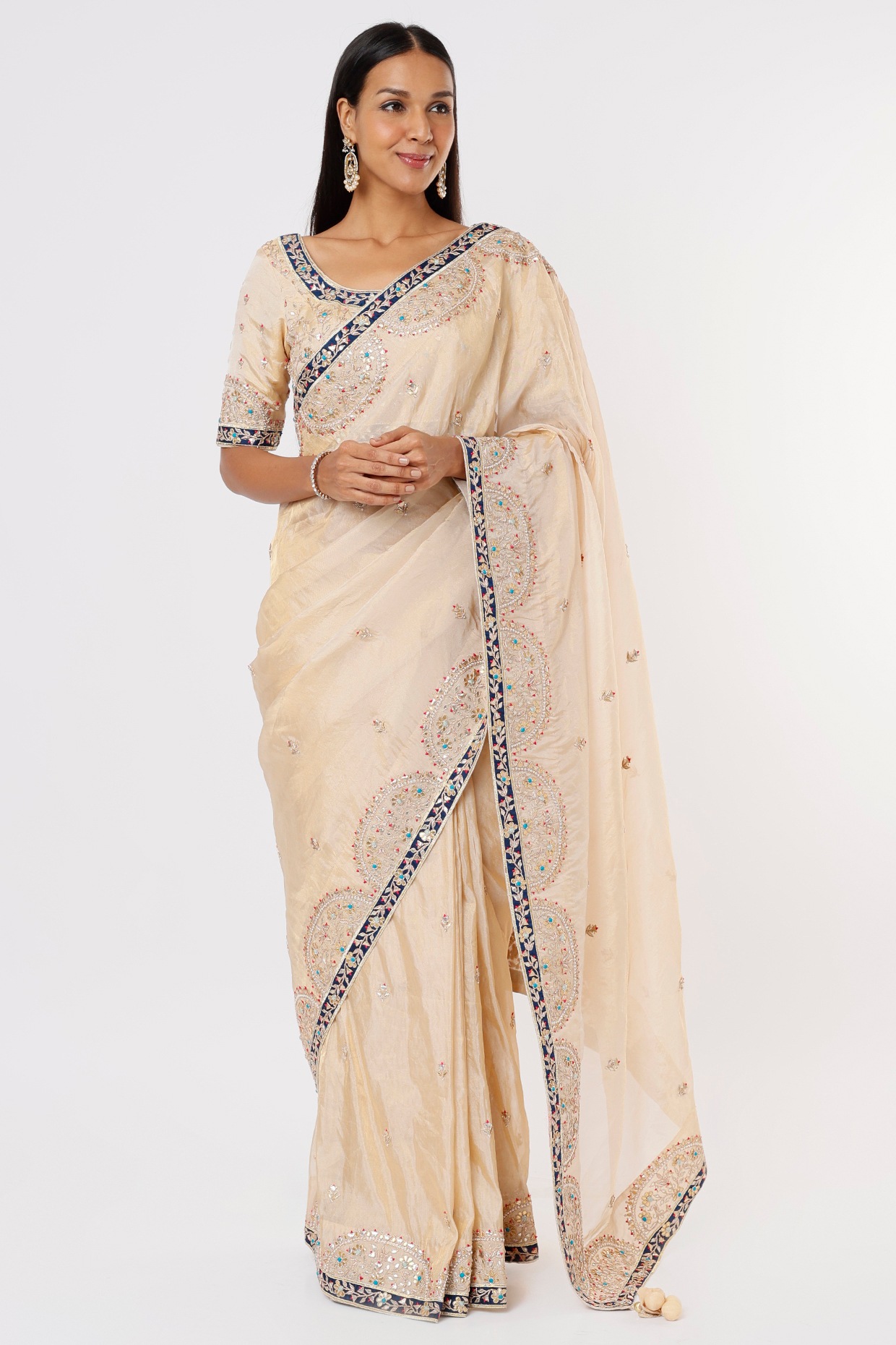 Silver Blouse Combination Saree | forum.iktva.sa