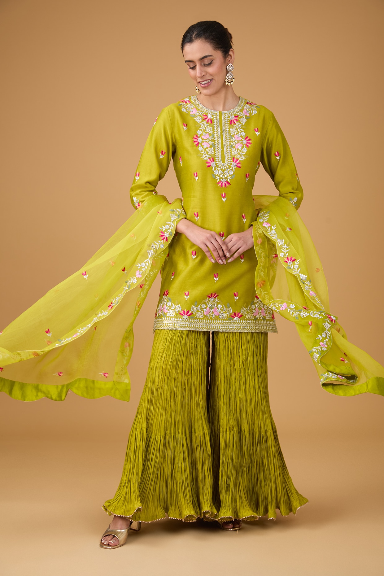 Shop Haldi Sharara Suit for Women Online from India's Luxury Designers 2024