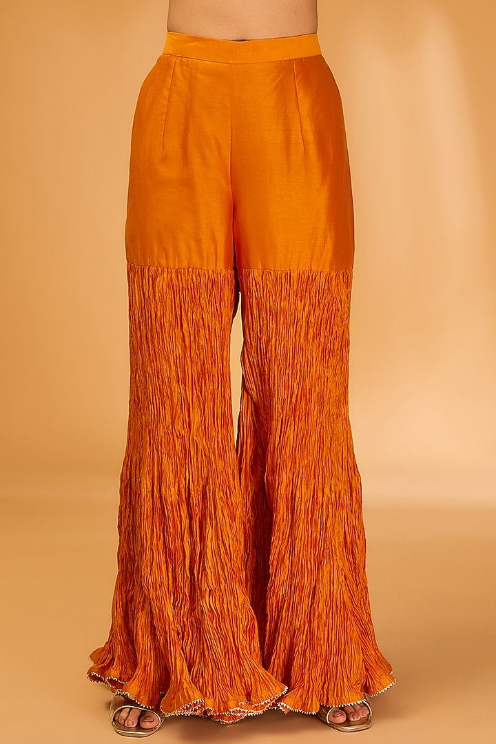 Orange Crush Wedding Sharara Set by SURBHI SHAH at Pernia's Pop Up Shop