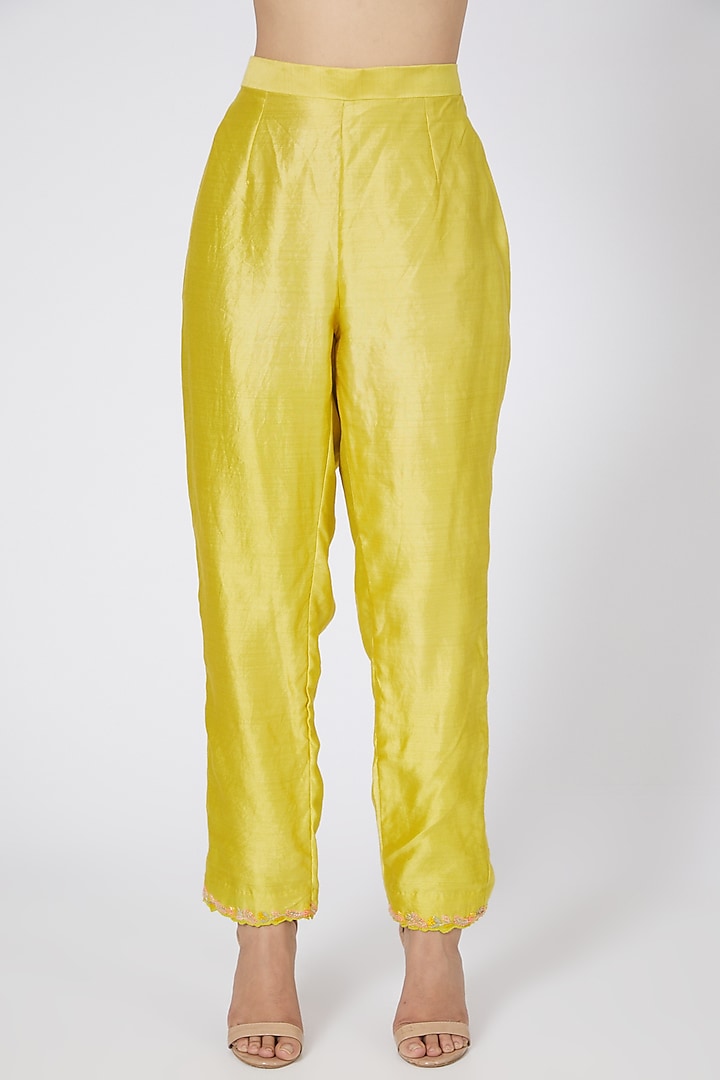 Yellow Sequins Embroidered Kurta Set by SURBHI SHAH at Pernia's Pop Up Shop