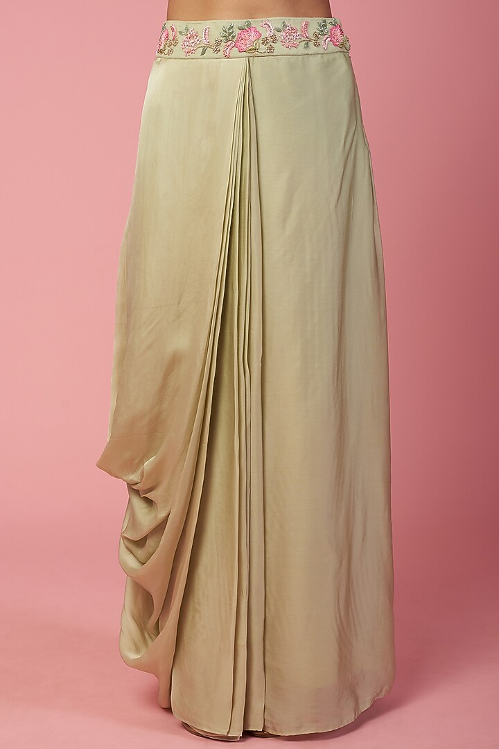 Pista Green Embroidered Jacket Set by SURBHI SHAH at Pernia's Pop Up Shop