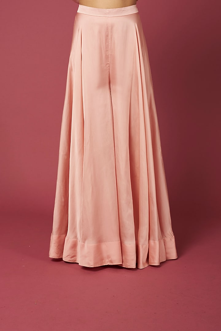 Peach Hand Embroidered Cape Set by SURBHI SHAH at Pernia's Pop Up Shop