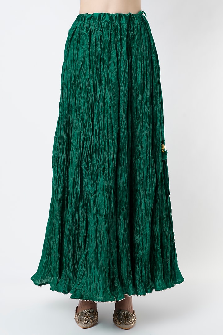 Dark Turquoise Hand Embroidered Kurta Set by SURBHI SHAH at Pernia's Pop Up Shop