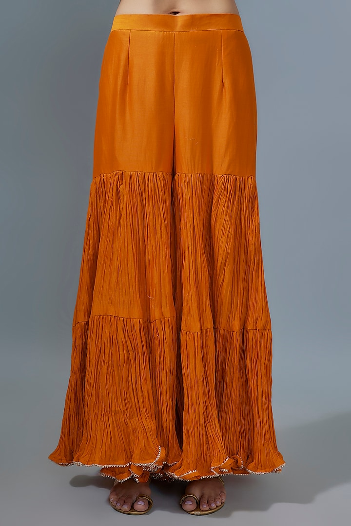 Orange Crush Wedding Sharara Set by SURBHI SHAH at Pernia's Pop Up Shop