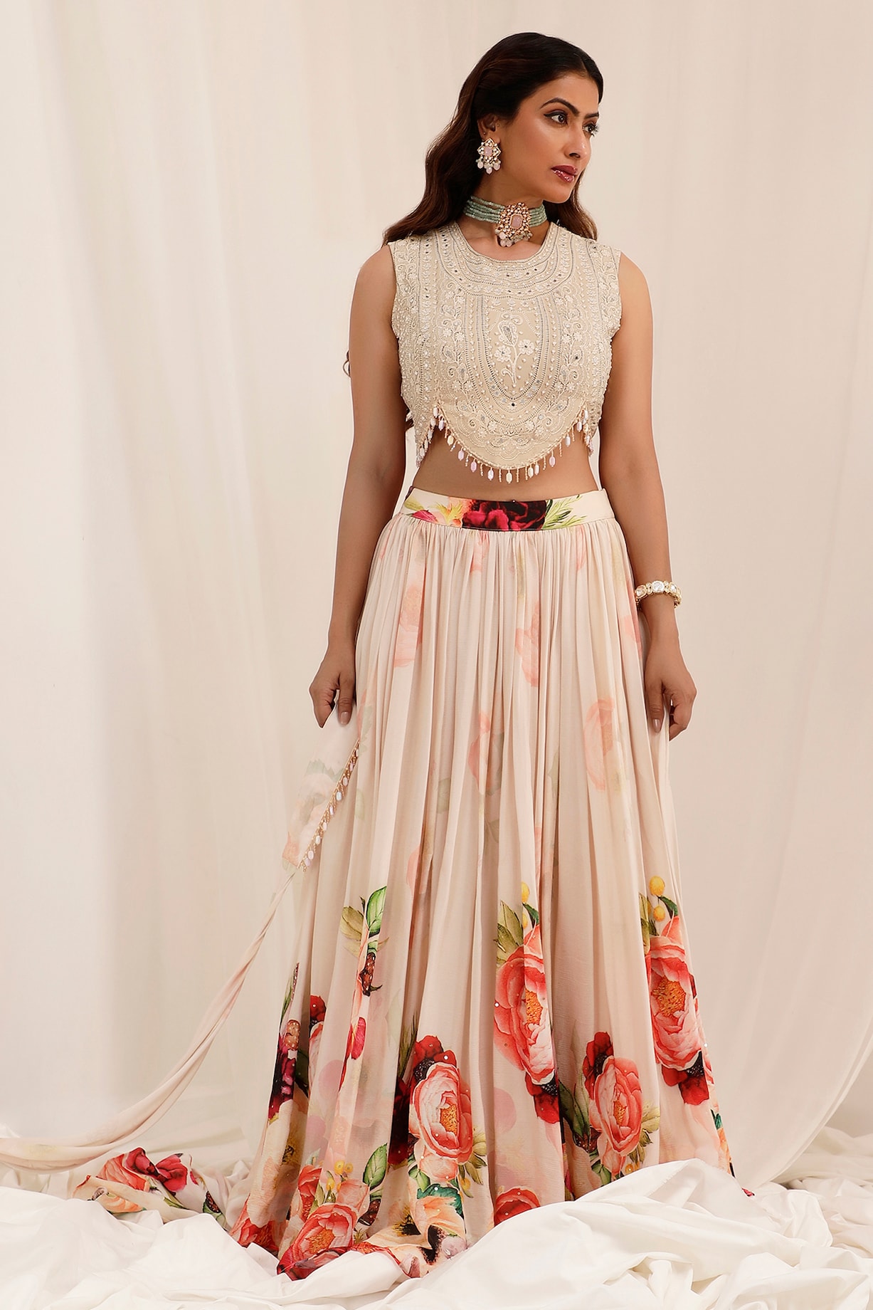 Surbhi Aaina Chinon Lehanga Set main image 1