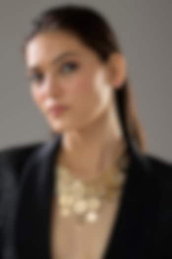 Gold Plated Medallion Choker Necklace by SUCRA at Pernia's Pop Up Shop