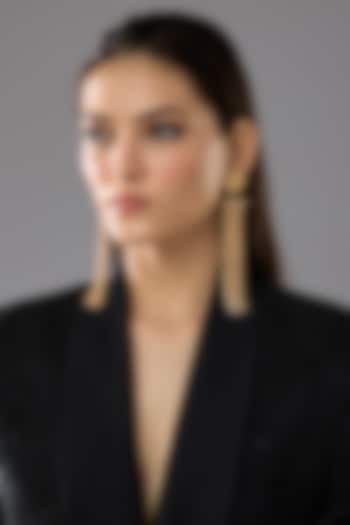 Gold Plated Tassel Drape Earrings by SUCRA at Pernia's Pop Up Shop