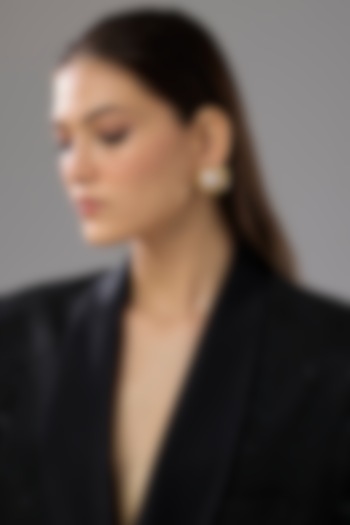 Gold Plated Faux Pearl Stud Earrings by SUCRA at Pernia's Pop Up Shop