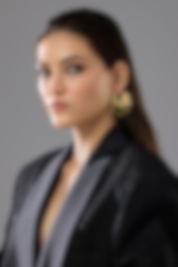 Gold Finish Orbit Hoop Earrings by SUCRA at Pernia's Pop Up Shop