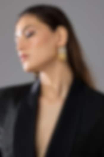 Gold Finish Coin Hoop Earrings by SUCRA at Pernia's Pop Up Shop