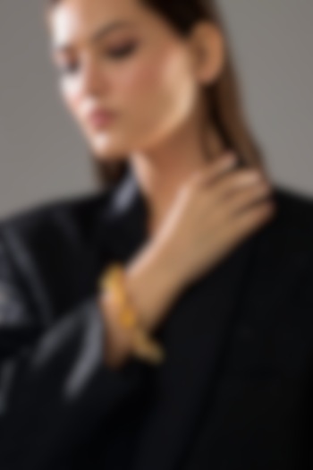 Gold Finish Floral Motif Blossom Bracelet by SUCRA at Pernia's Pop Up Shop