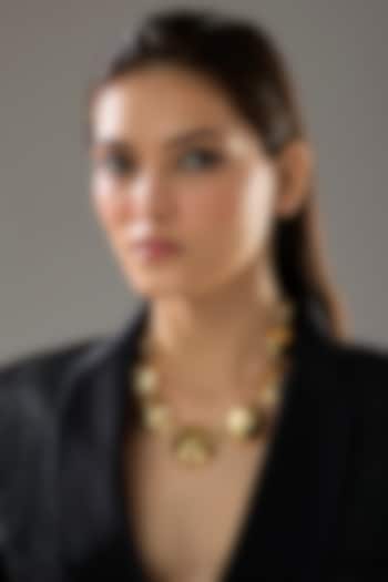 Gold Finish Disc Necklace by SUCRA at Pernia's Pop Up Shop