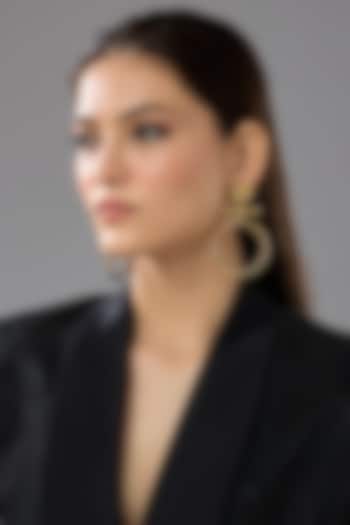 Gold Finish Orbit Statement Earrings by SUCRA at Pernia's Pop Up Shop
