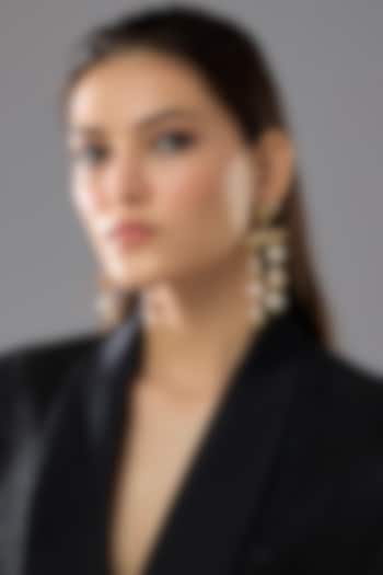 Gold Plated Freshwater Pearl Dangler Earrings by SUCRA at Pernia's Pop Up Shop