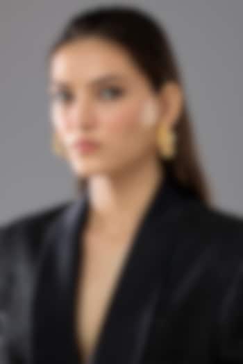 Gold Finish Blossom Hoop Earrings by SUCRA at Pernia's Pop Up Shop