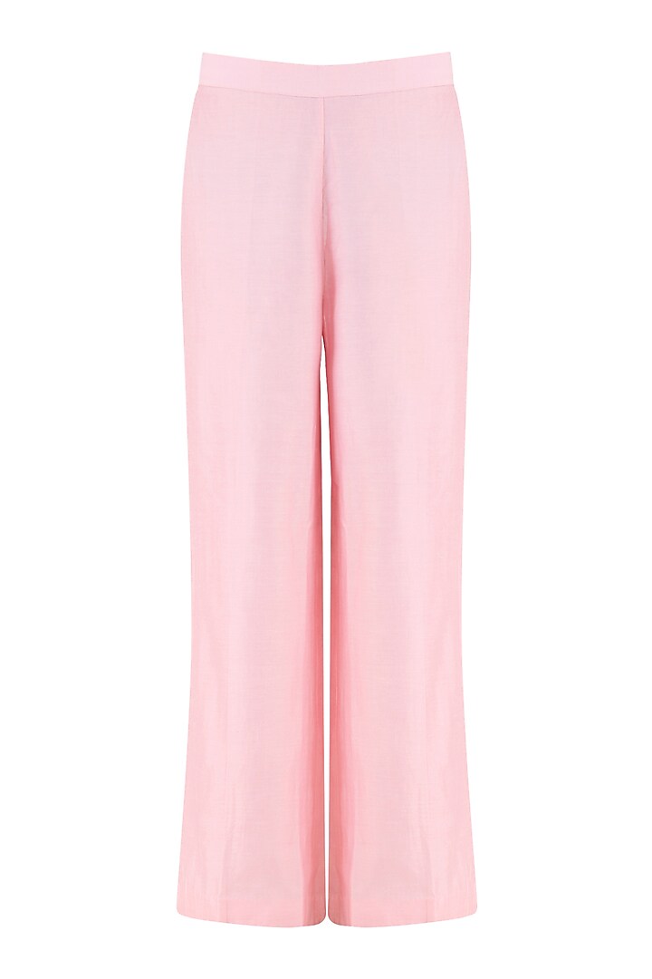 Blush pink thread embroidered kurta and palazzo pants set available only at Pernia's Pop Up Shop.