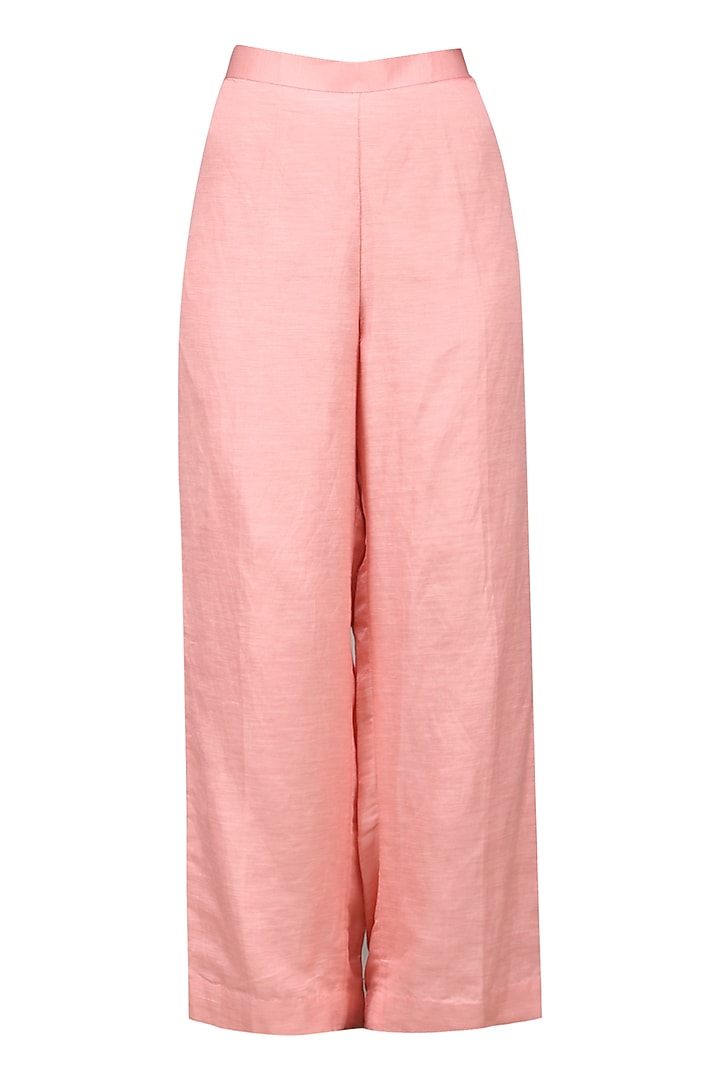 Pink embroidered kurta with palazzo pants available only at Pernia's Pop Up Shop.