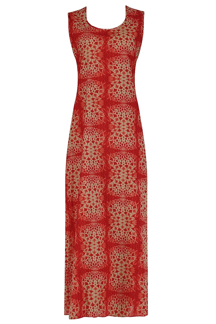 Red kasab embroided anarkali and slip available only at Pernia's Pop Up Shop.
