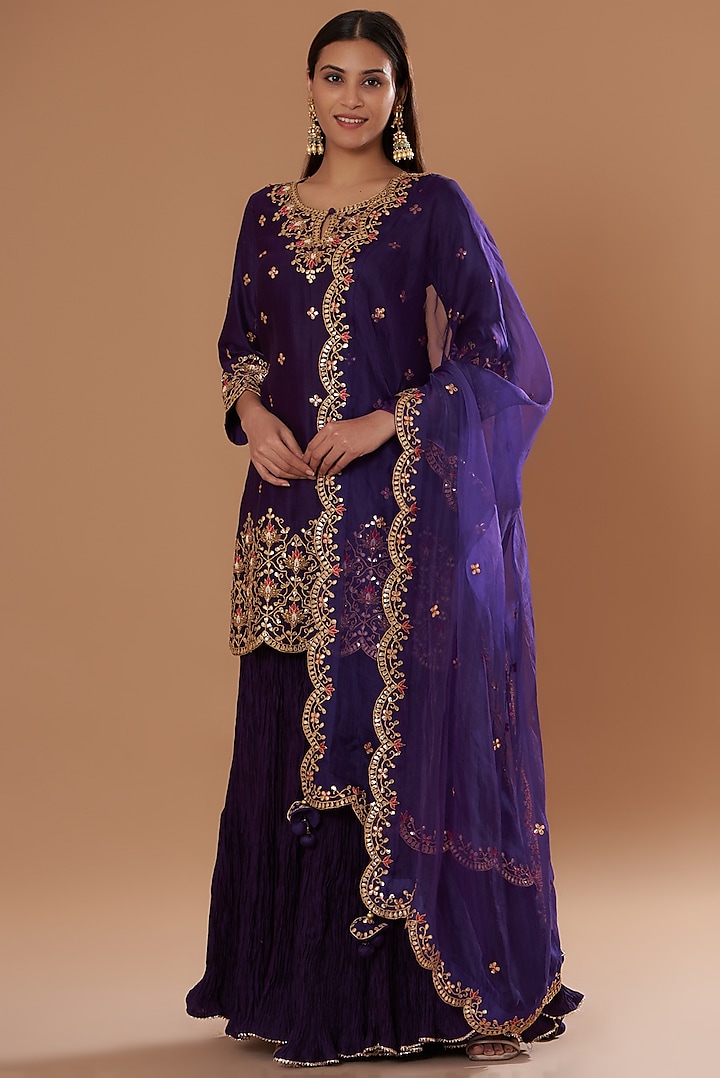 Purple Crush Sharara Set by SURBHI SHAH at Pernia's Pop Up Shop 2024