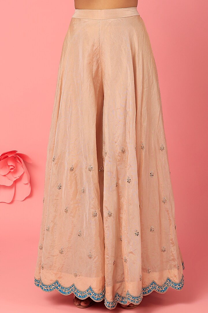 Dull Gold Tissue Wedding Sharara Set by SURBHI SHAH at Pernia's Pop Up Shop