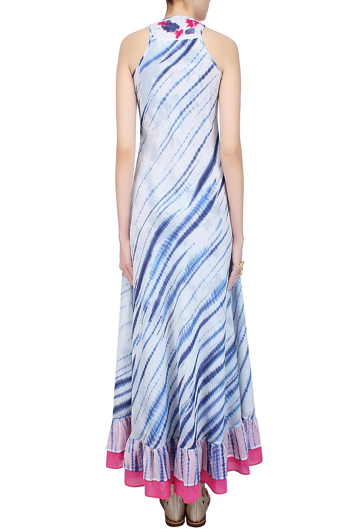 Blue and white tye and dye maxi dress available only at Pernia's Pop Up Shop.