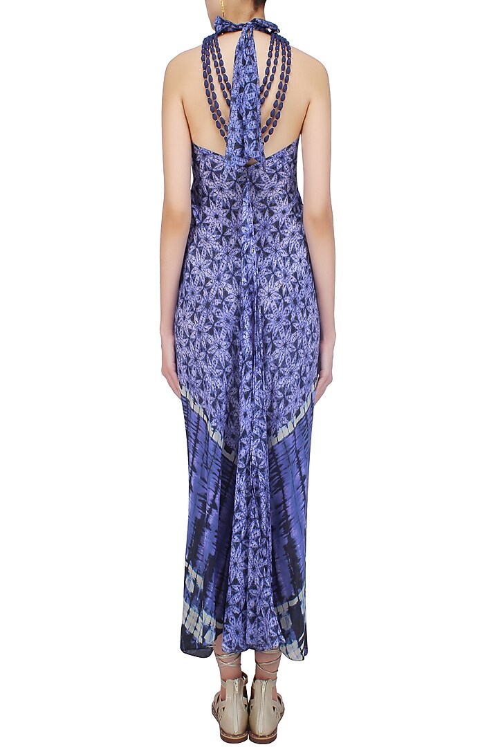 Blue tye and dye printed sarong dress available only at Pernia's Pop Up Shop.
