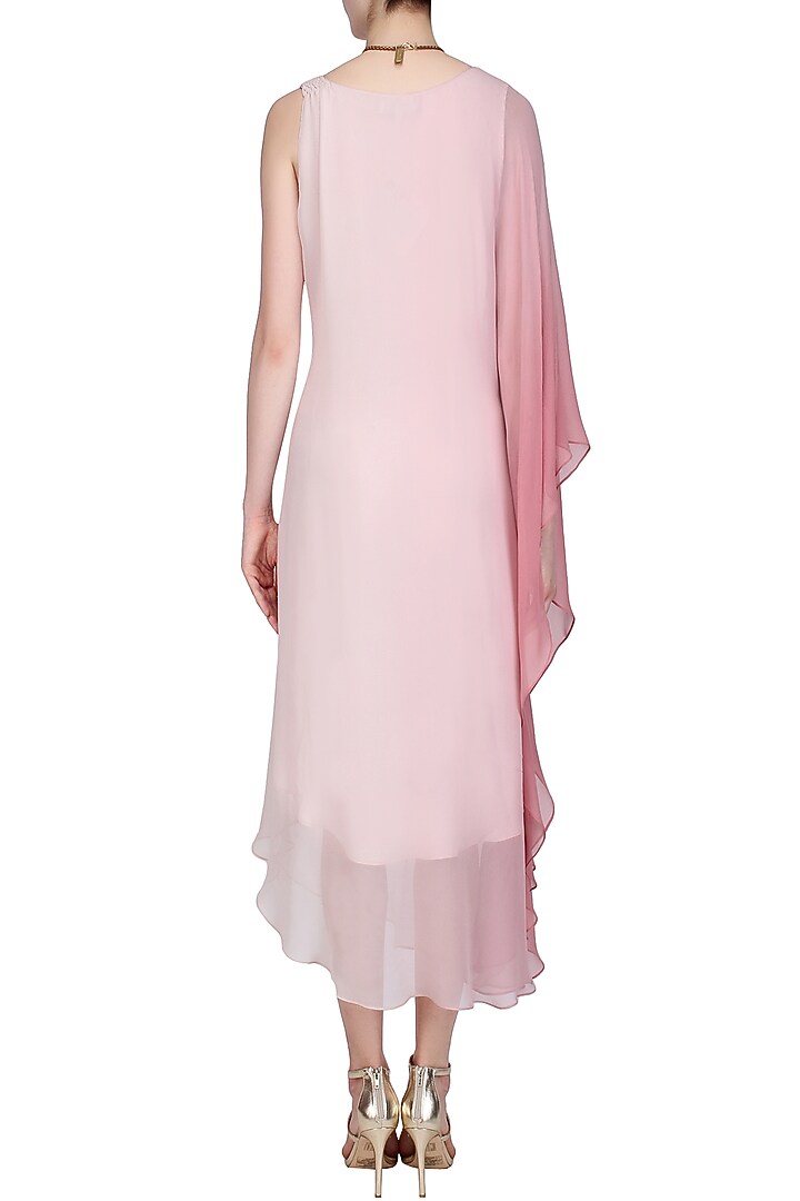 Pink ombre shaded one sleeve dress available only at Pernia's Pop Up Shop.