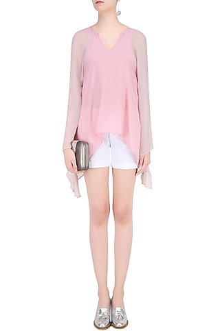 Pink Asymmetric Top by Soutache