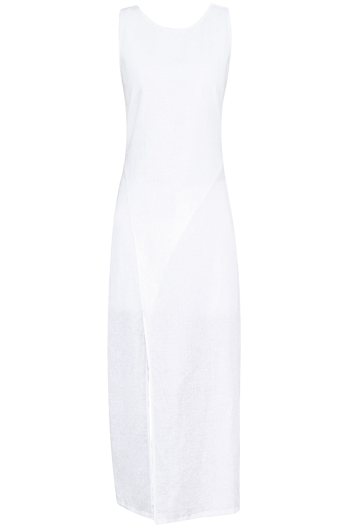 White Dot Print Dress by Soutache