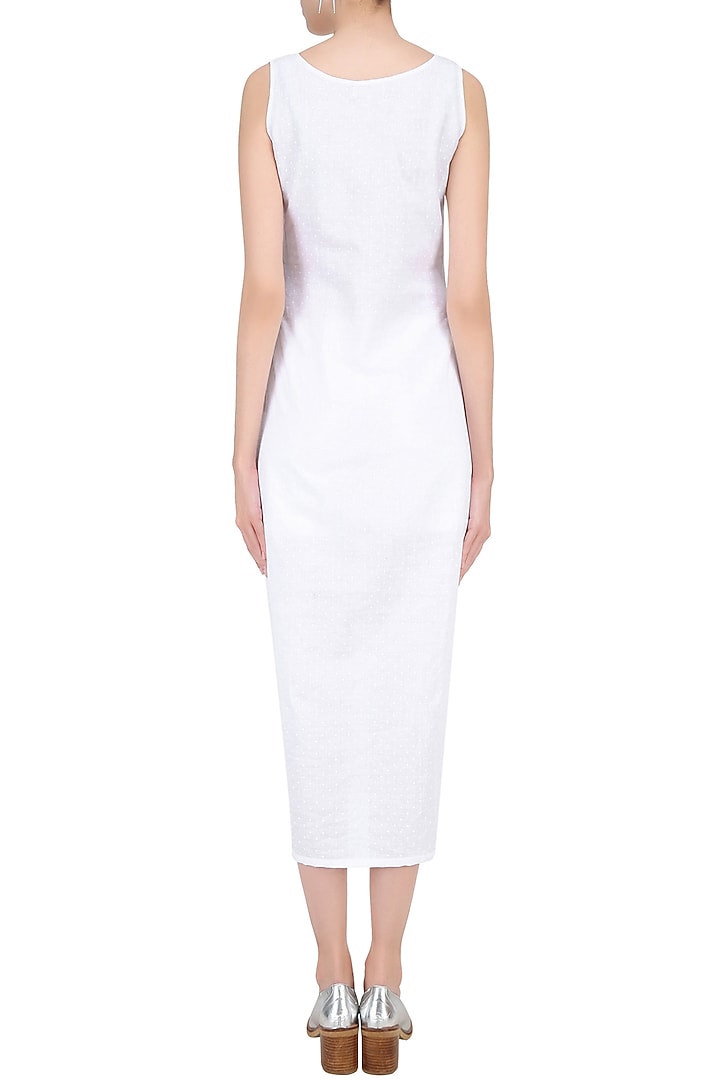 White dot print dress available only at Pernia's Pop Up Shop.