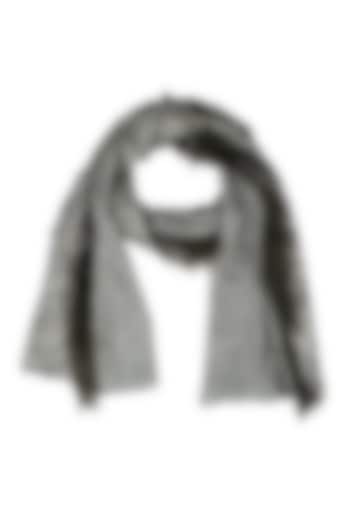 Grey cutwork and fur trim lambada shawl available only at Pernia's Pop Up Shop.