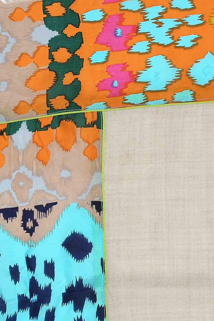 Beige ikat wrap available only at Pernia's Pop Up Shop.