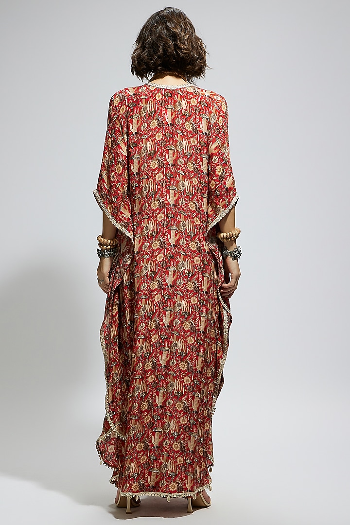 Orange Crepe Kurta Set by SVA BY SONAM & PARAS MODI at Pernia's Pop Up Shop