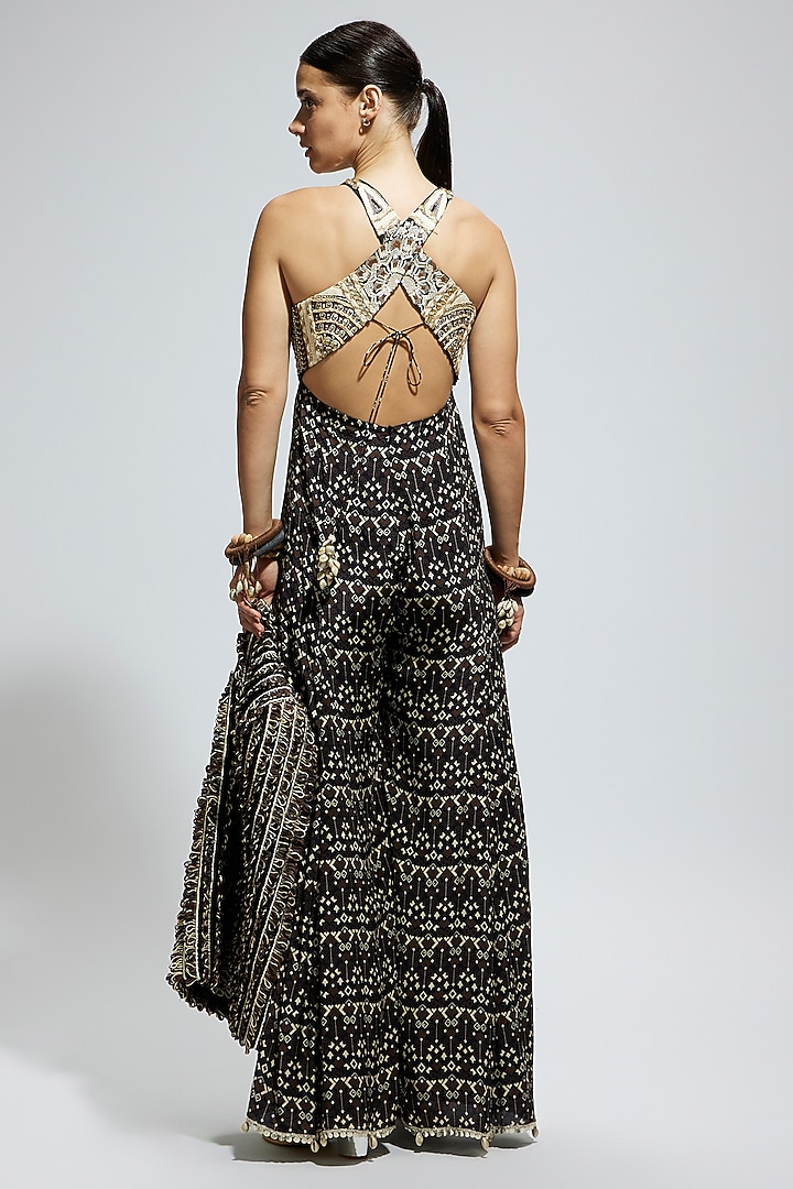 Black Crepe Jumpsuit by SVA BY SONAM & PARAS MODI at Pernia's Pop Up Shop