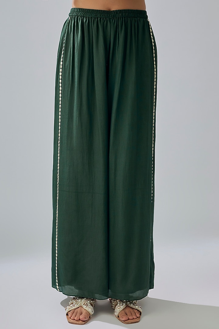 Emerald Crepe Co-Ord Set by SVA BY SONAM & PARAS MODI at Pernia's Pop Up Shop