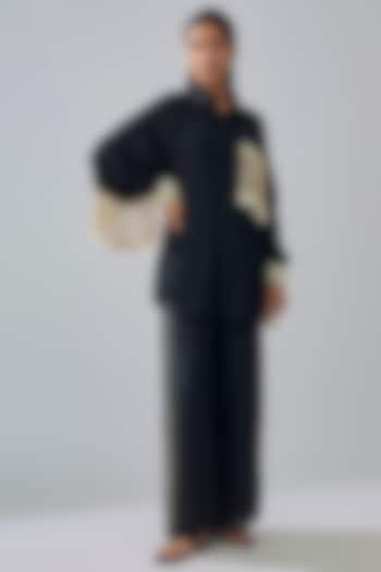 Black Crepe Co-Ord Set by SVA BY SONAM & PARAS MODI at Pernia's Pop Up Shop