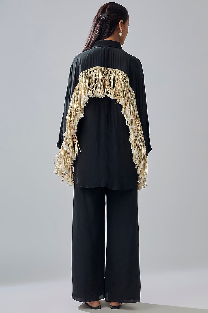 Black Crepe Co-Ord Set by SVA BY SONAM & PARAS MODI at Pernia's Pop Up Shop