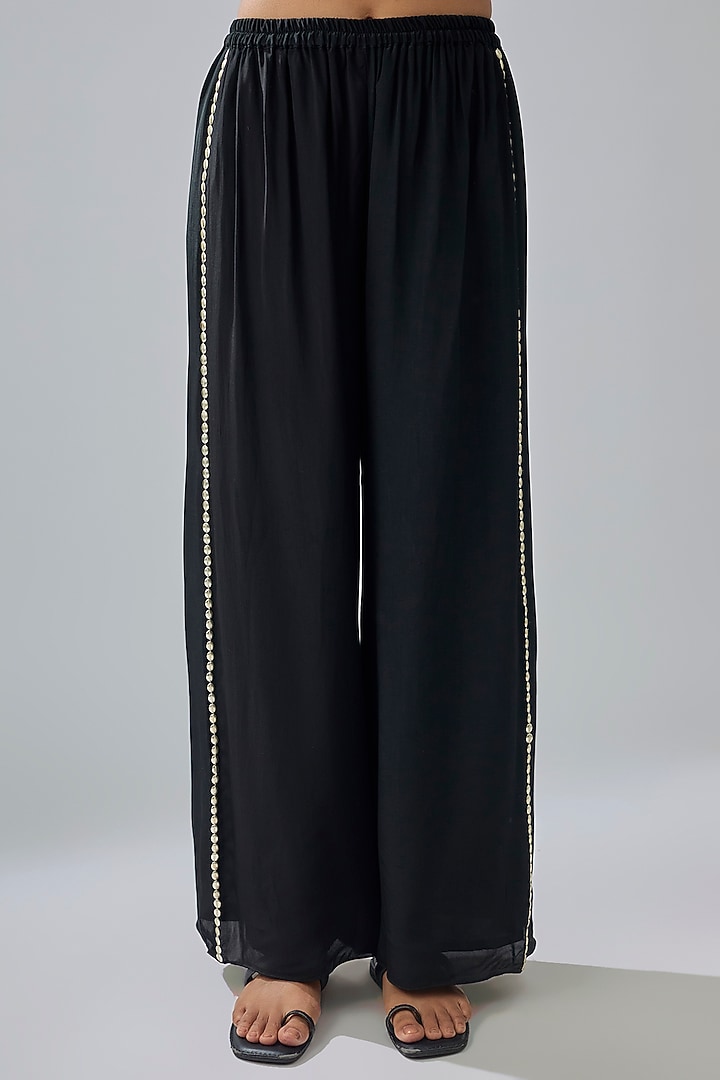 Black Crepe Co-Ord Set by SVA BY SONAM & PARAS MODI at Pernia's Pop Up Shop