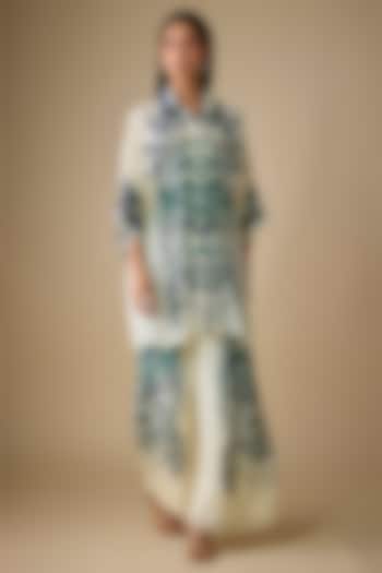 Ivory Crepe Co-Ord Set by SVA BY SONAM & PARAS MODI at Pernia's Pop Up Shop