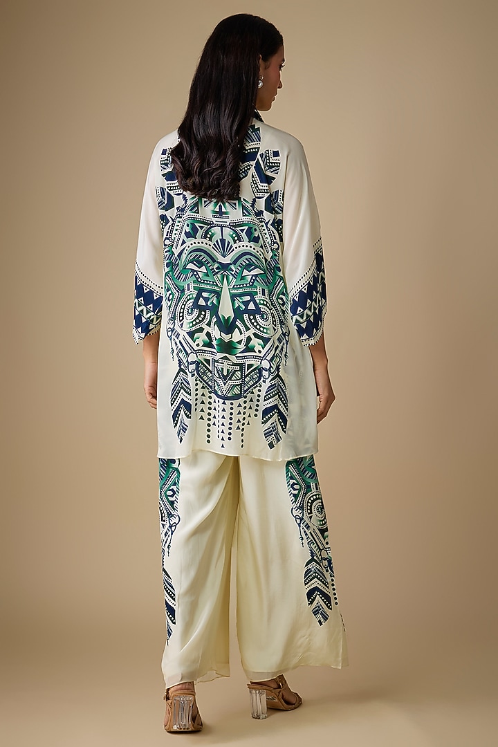 Ivory Crepe Co-Ord Set by SVA BY SONAM & PARAS MODI at Pernia's Pop Up Shop