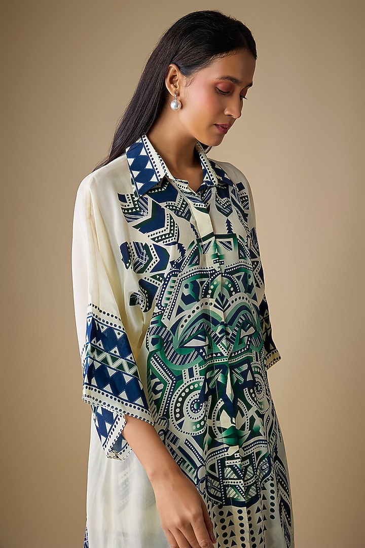 Ivory Crepe Co-Ord Set by SVA BY SONAM & PARAS MODI at Pernia's Pop Up Shop