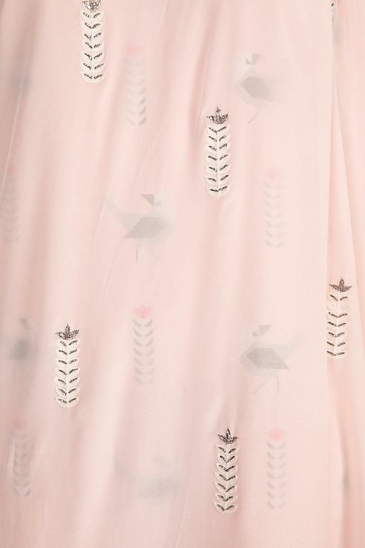 Nude Embroidered & Printed One Shoulder Kurta by Arya by SVA at Pernia's Pop Up Shop