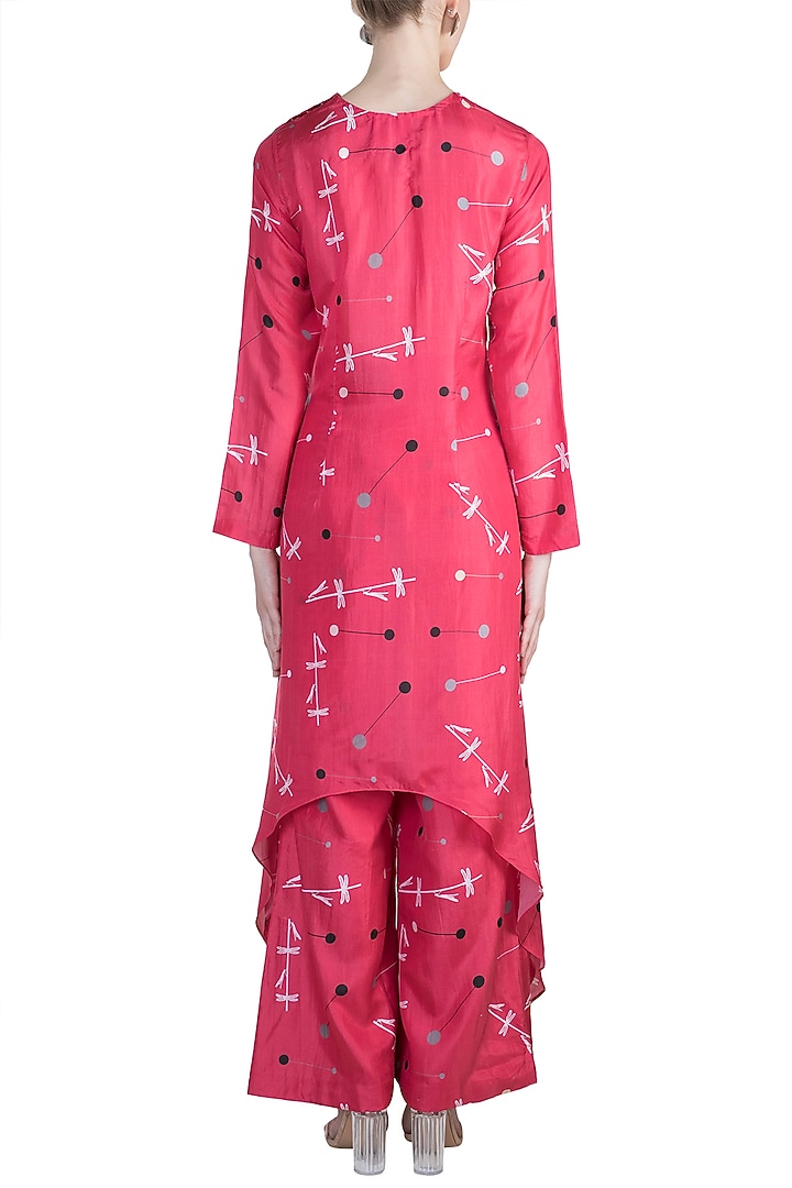 Pink Printed Tunic With Pants by Arya by SVA at Pernia's Pop Up Shop