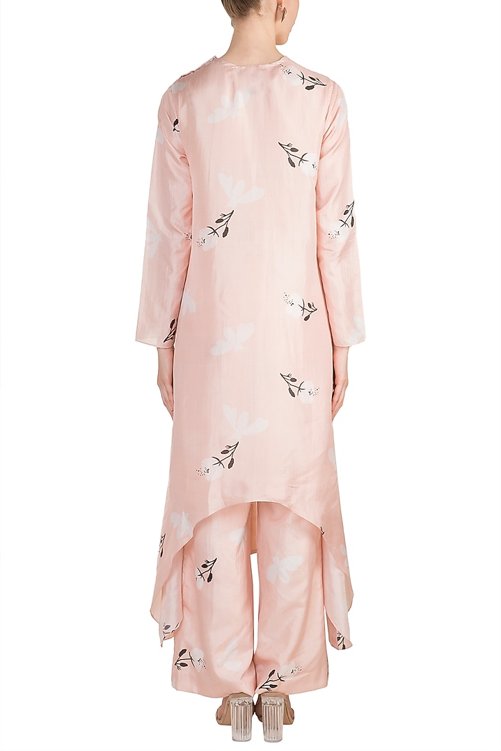 Nude Printed Kurta With Palazzo Pants by Arya by SVA at Pernia's Pop Up Shop